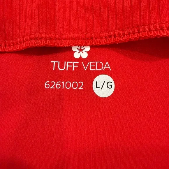 Tuff Veda Ribbed Red Yoga Jacket - Picture 9 of 9